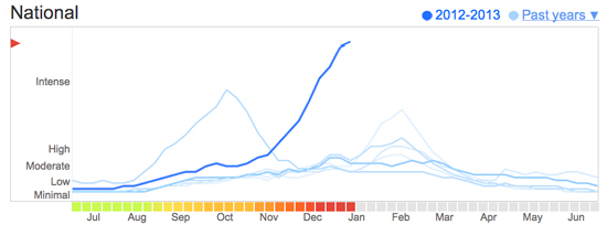 2013 FLU GRAPH OF USA